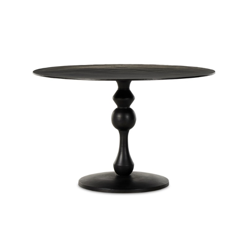 Daffin Round Bistro Table – Black Antique