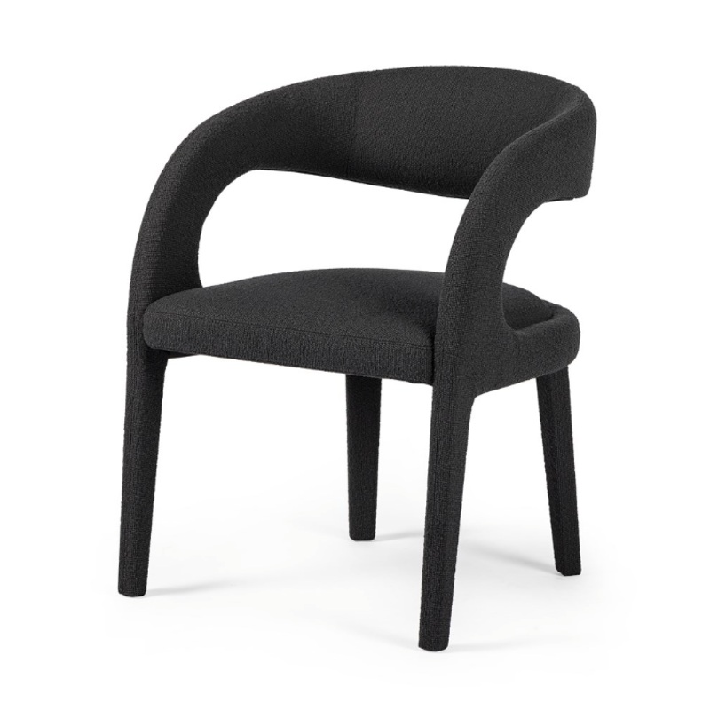 Hawkins Dining Chair- Fiqa Boucle Charcoal