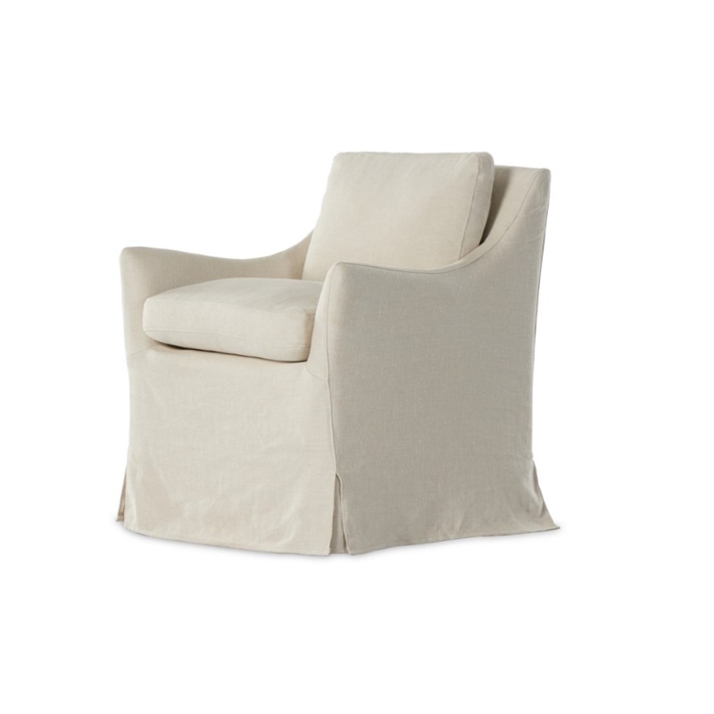 Monette Slipcover Dining Armchair – Brussels Natural