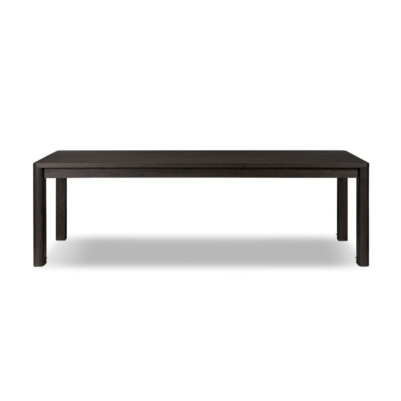 Noeline Double Extension Dining Table – Cracked Smoked Black Veneer