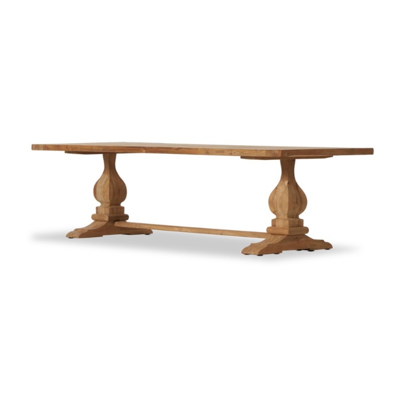 Novell Outdoor Dining Table 111″ – Reclaimed Natural