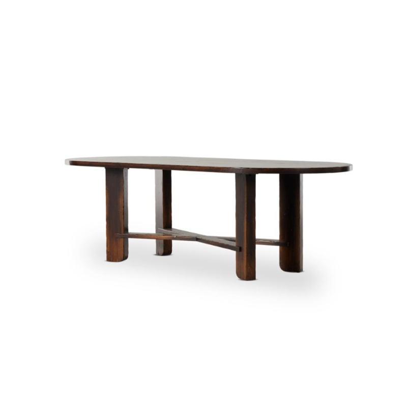 Ovilla Oval Dining Table – Distressed