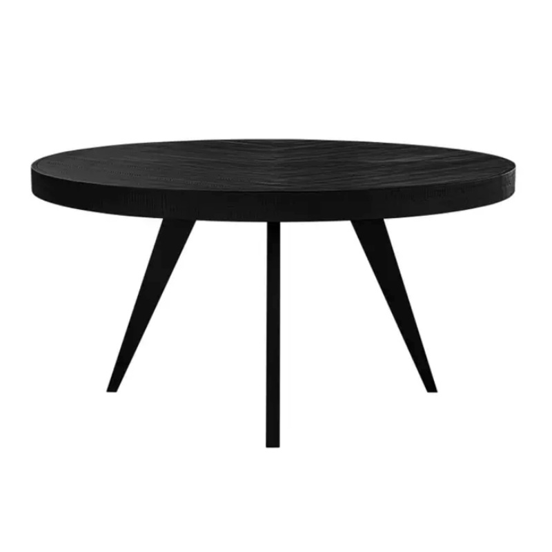 Parq 60 Inch Round Dining Table Black