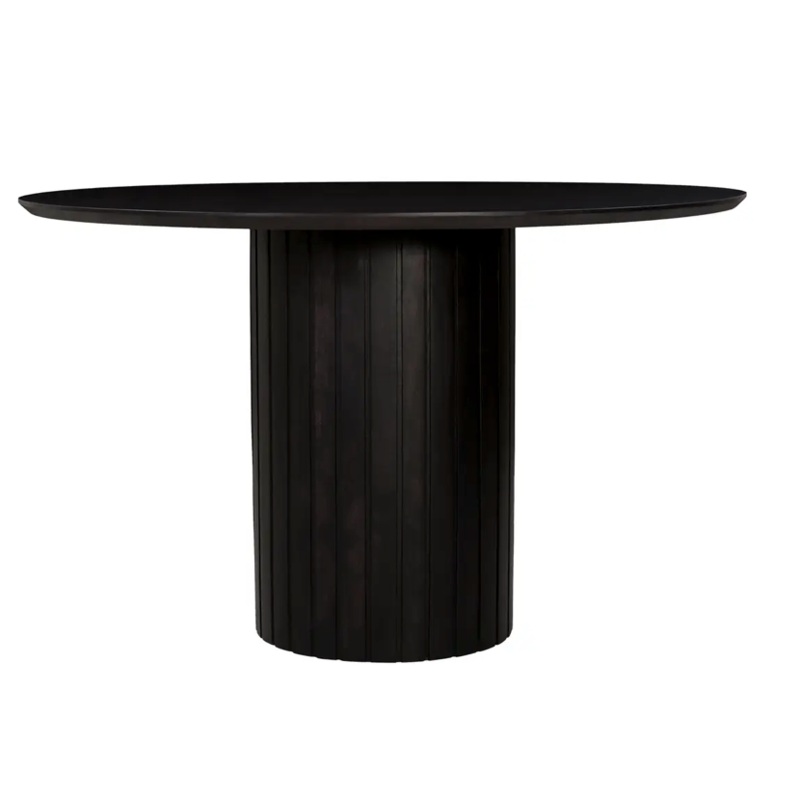 Povera Round Dining Table – Black