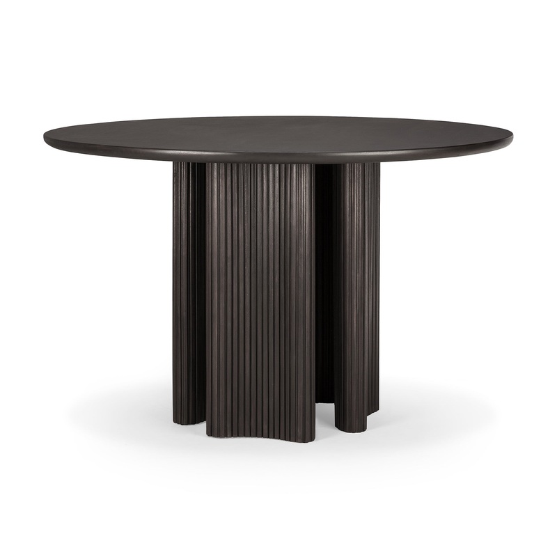 Roller Max Round Dining Table, 59″ – Mahogany Dark Brown