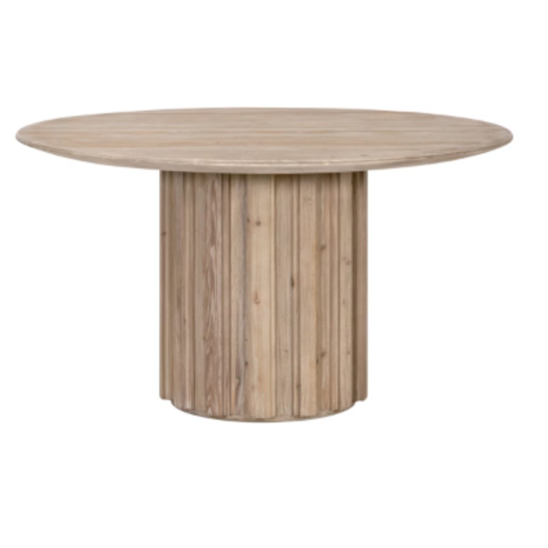 Roma 54″ Round Dining Table – Smoke Gray Pine
