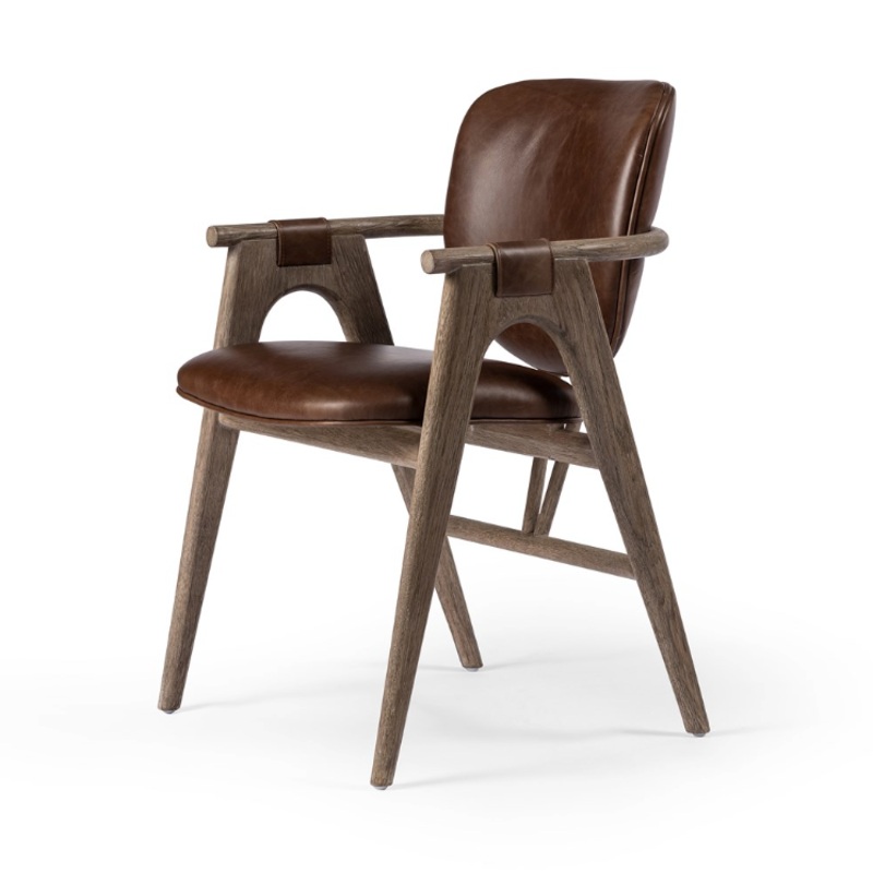 Rowanoke Dining Arm Chair – Havana Brown