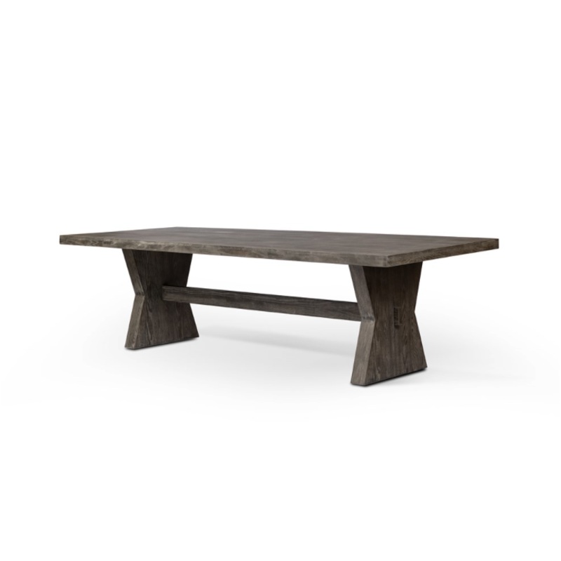 Tia Dining Table 108″ – Black Burnt Oak