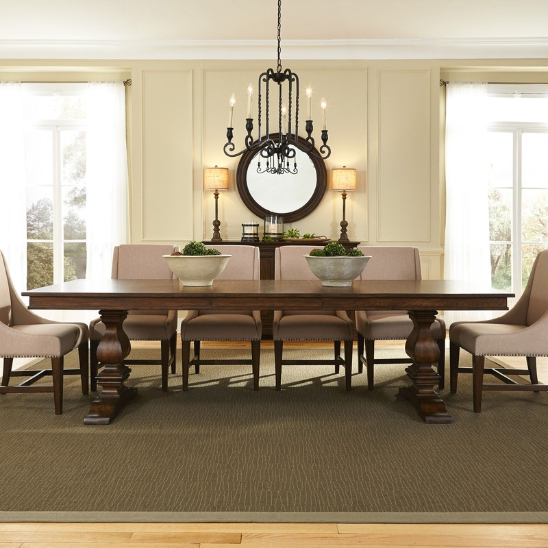 Armand – Trestle Table – Dark Brown