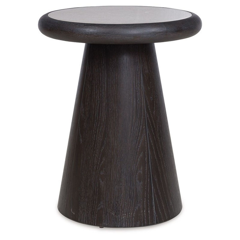Bracken – French Black – Round End Table