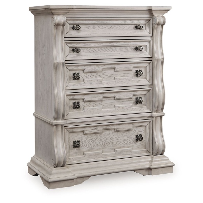 Bruchandi – Antique White – Five Drawer Chest