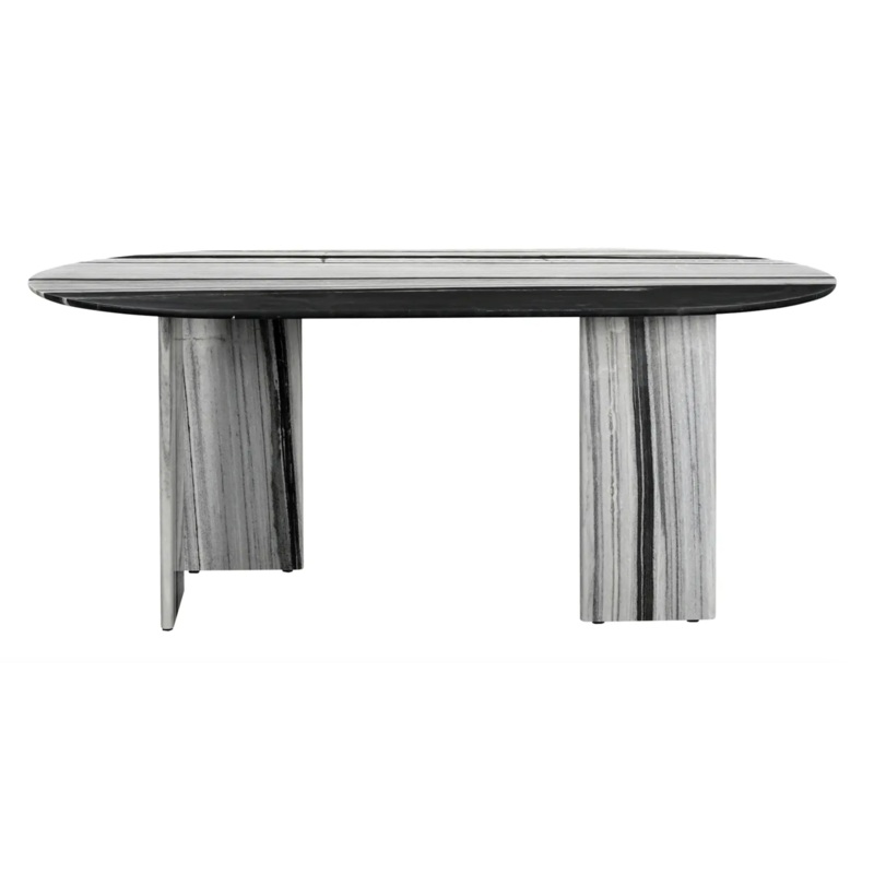 Celia Oval Dining Table – Panda Marble