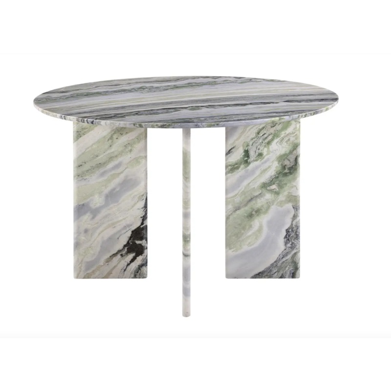 Celia Round Dining Table – Green Onyx Marble