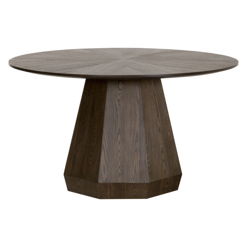 Coulter 54″ Round Dining Table – Burnished Brown Ash
