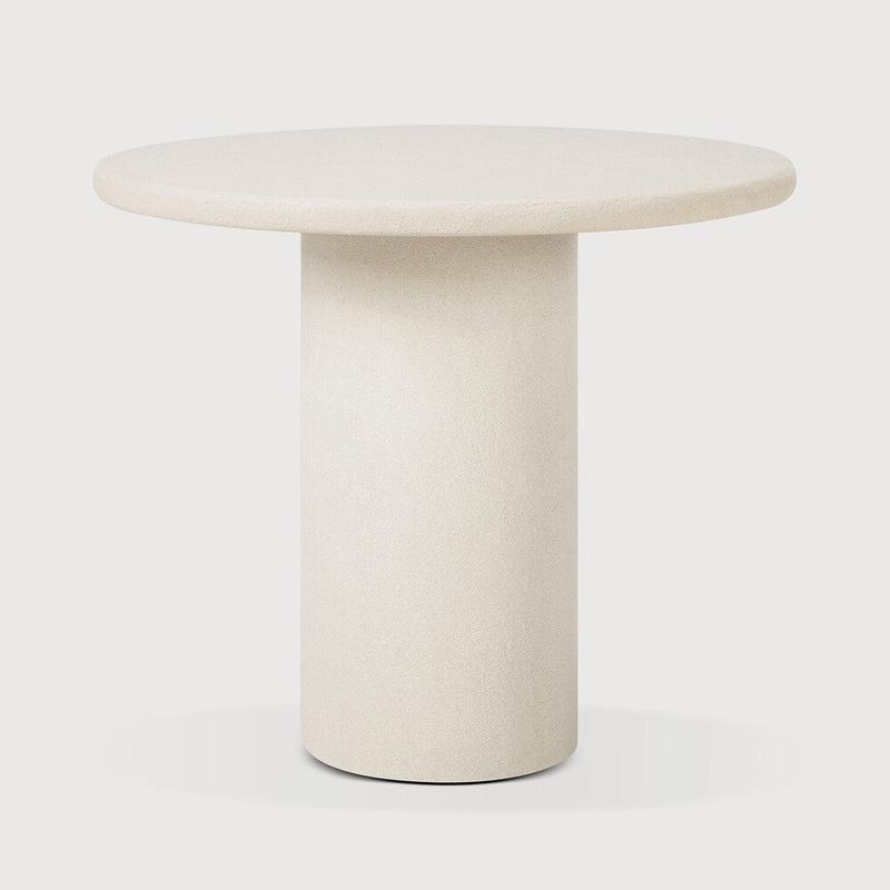 Elements Dining Table – Microcement – Off White – round 35.5″