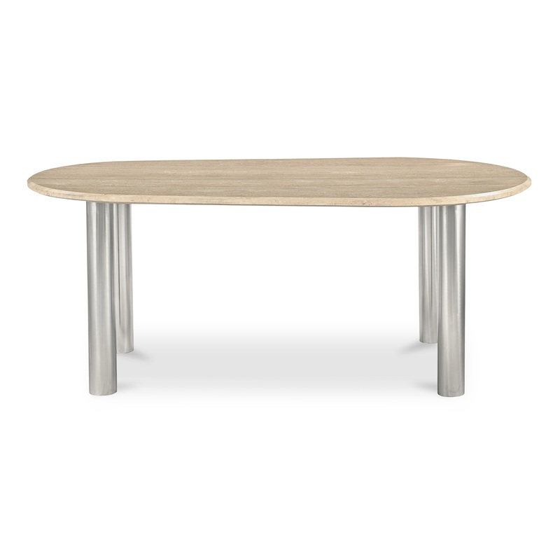 Fia Dining Table – Beige Travertine