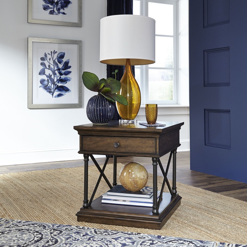Tribeca – Drawer End Table – Dark Brown
