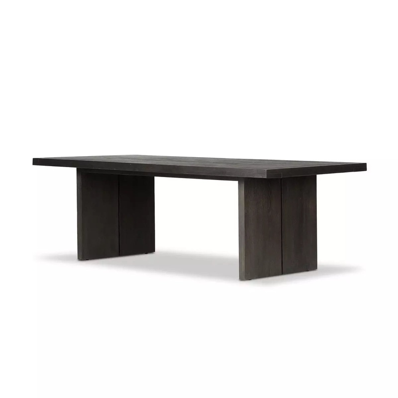 Warby Dining Table – Worn Black Oak