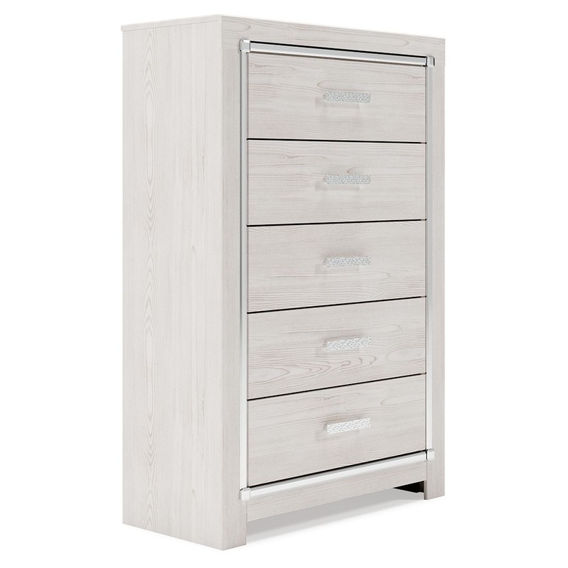 Altyra – White – Five Drawer Chest