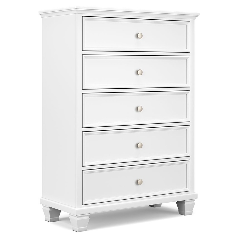 Fortman – White – Five Drawer Chest