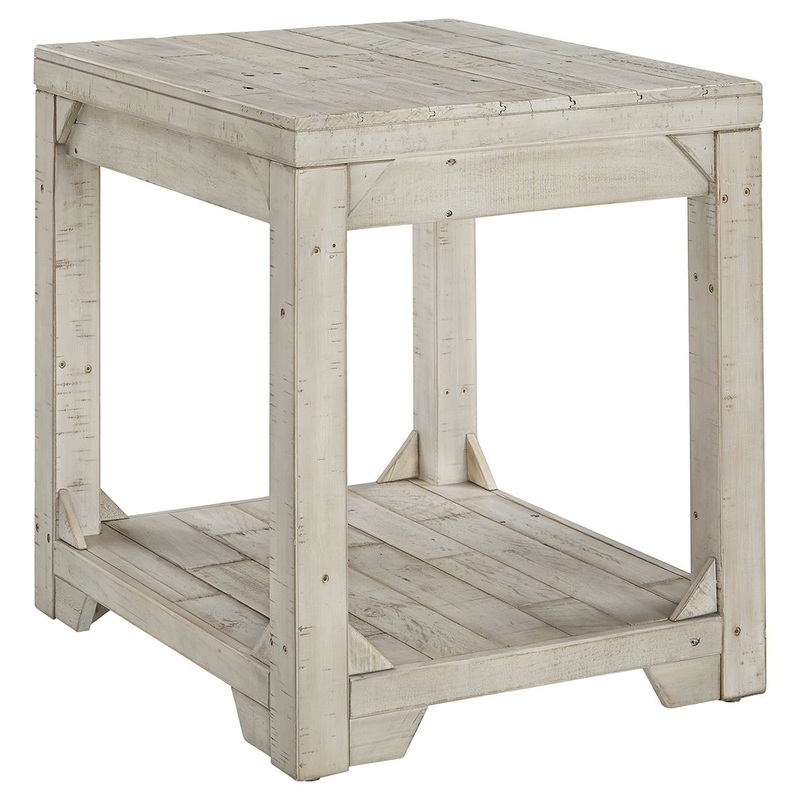 Fregine – Whitewash – Rectangular End Table