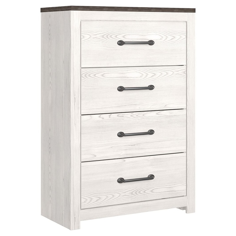 Gerridan – White / Gray – Four Drawer Chest