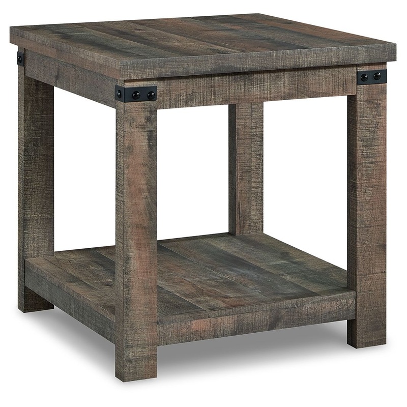Hollum – Rustic Brown – Square End Table