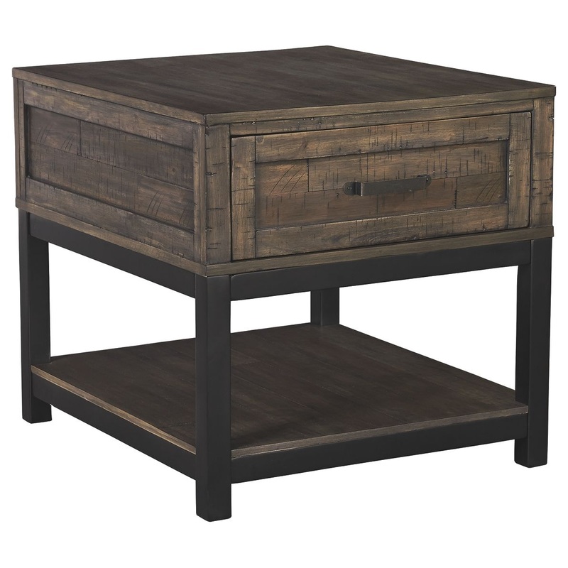 Johurst – Grayish Brown – Rectangular End Table