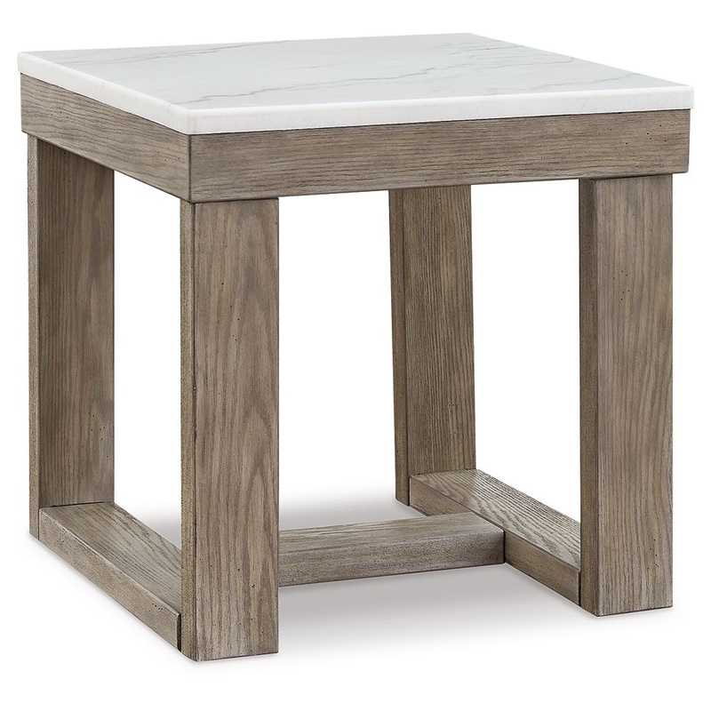 Loyaska – Brown / Ivory – Square End Table