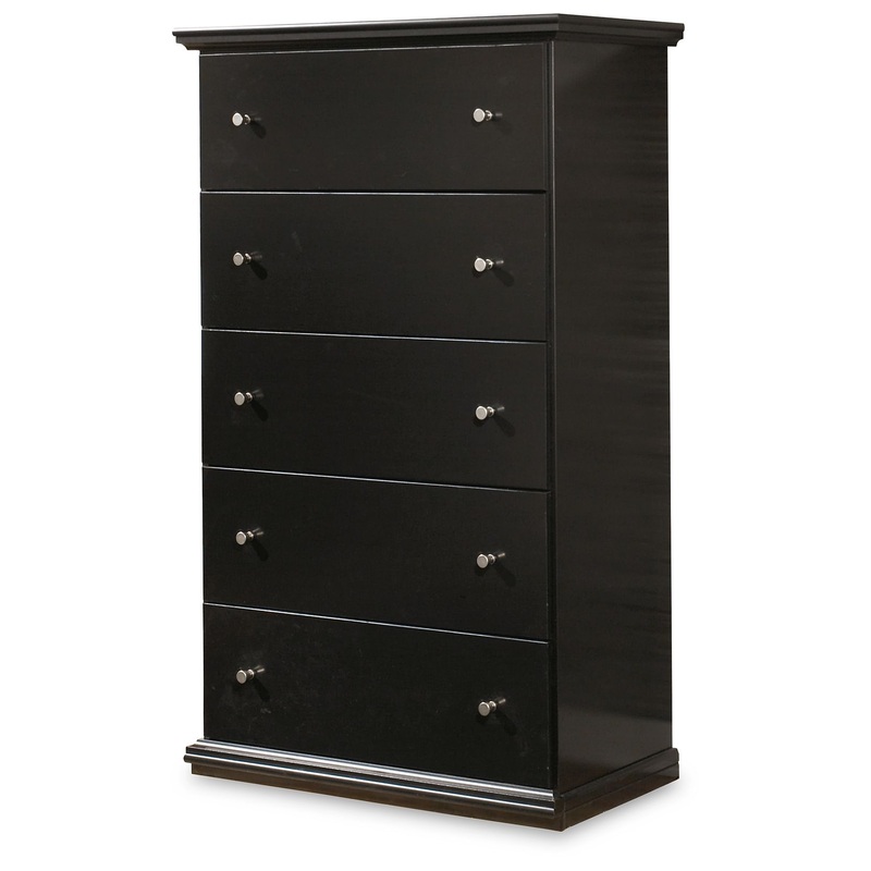 Maribel – Black – Five Drawer Chest