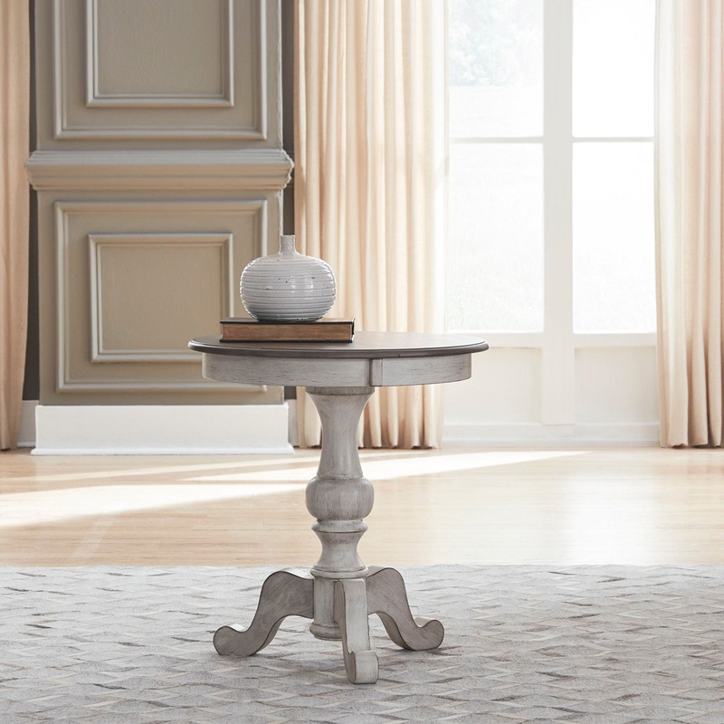 Ocean Isle – Round End Table – White