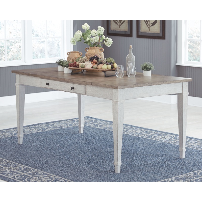 Skempton – White – RECT DRM Table w/Storage