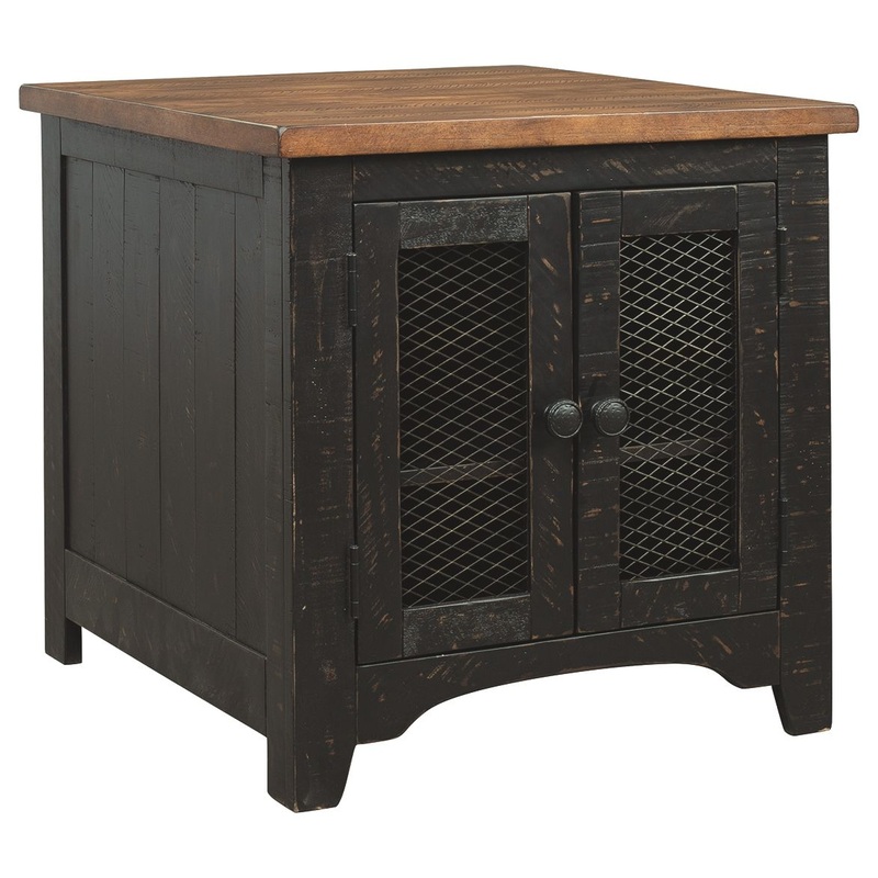 Valebeck – Black / Brown – Rectangular End Table