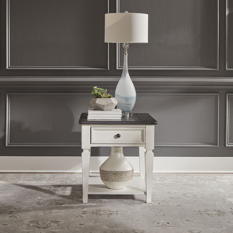 Allyson Park – Drawer End Table – White