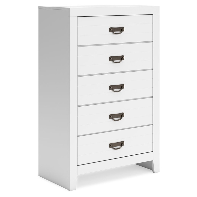Binterglen – White – Five Drawer Chest