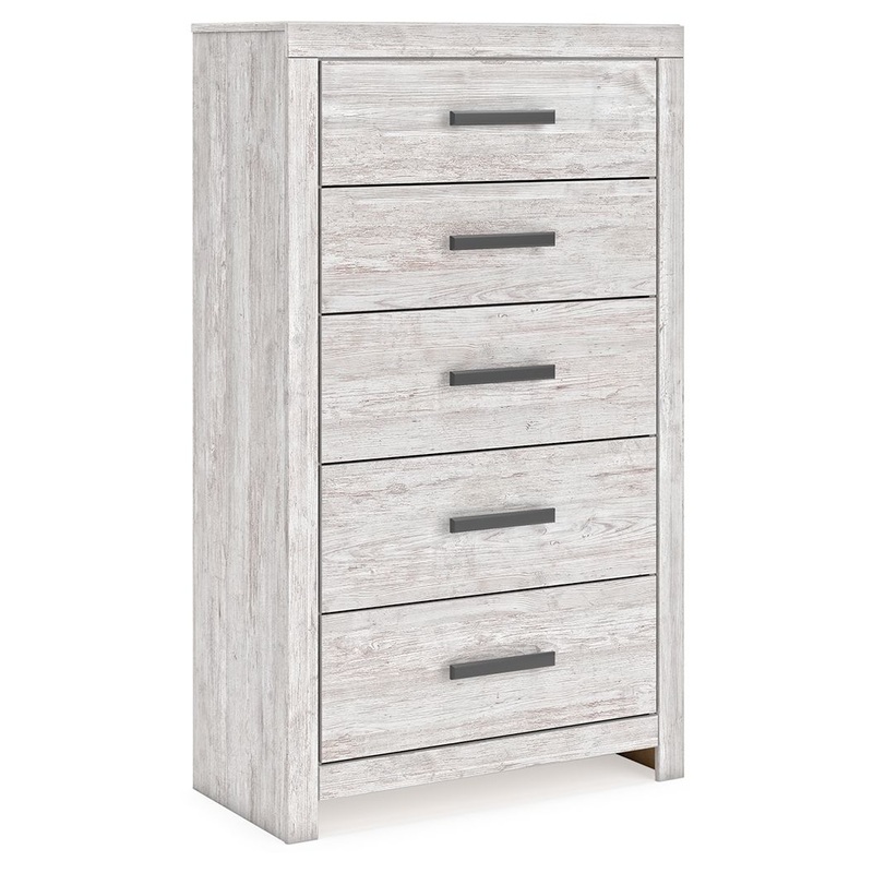 Cayboni – Whitewash – Five Drawer Chest