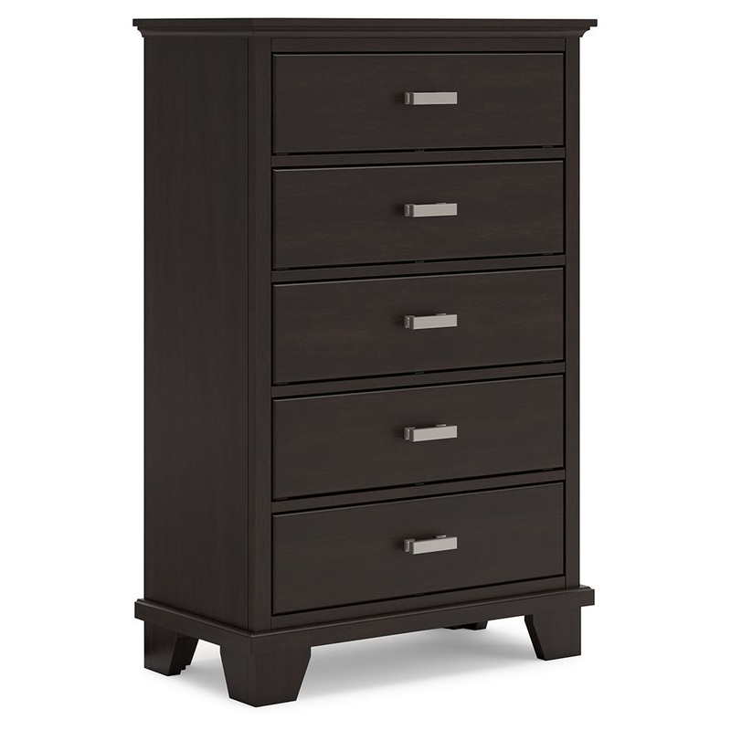 Covetown – Dark Brown – Five Drawer Chest