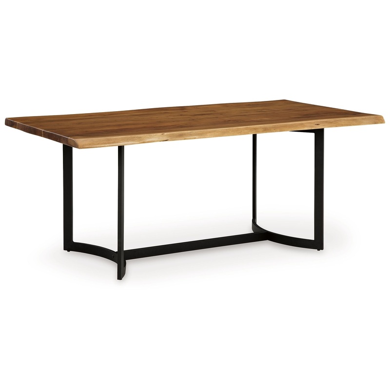 Fortmaine – Brown / Black – Rectangular Dining Room Table