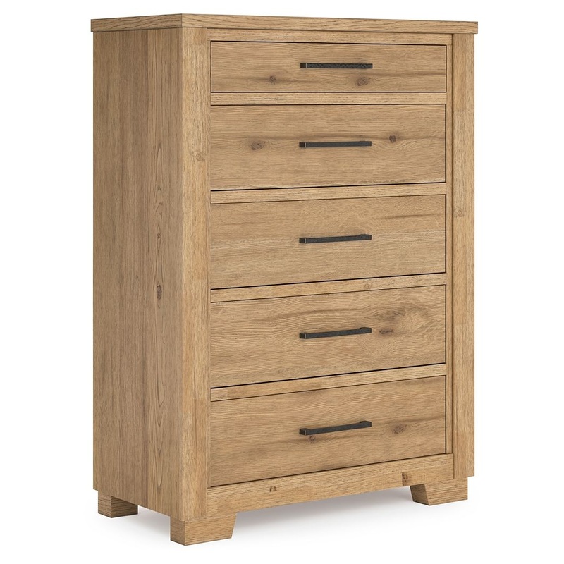 Galliden – Light Brown – Five Drawer Chest