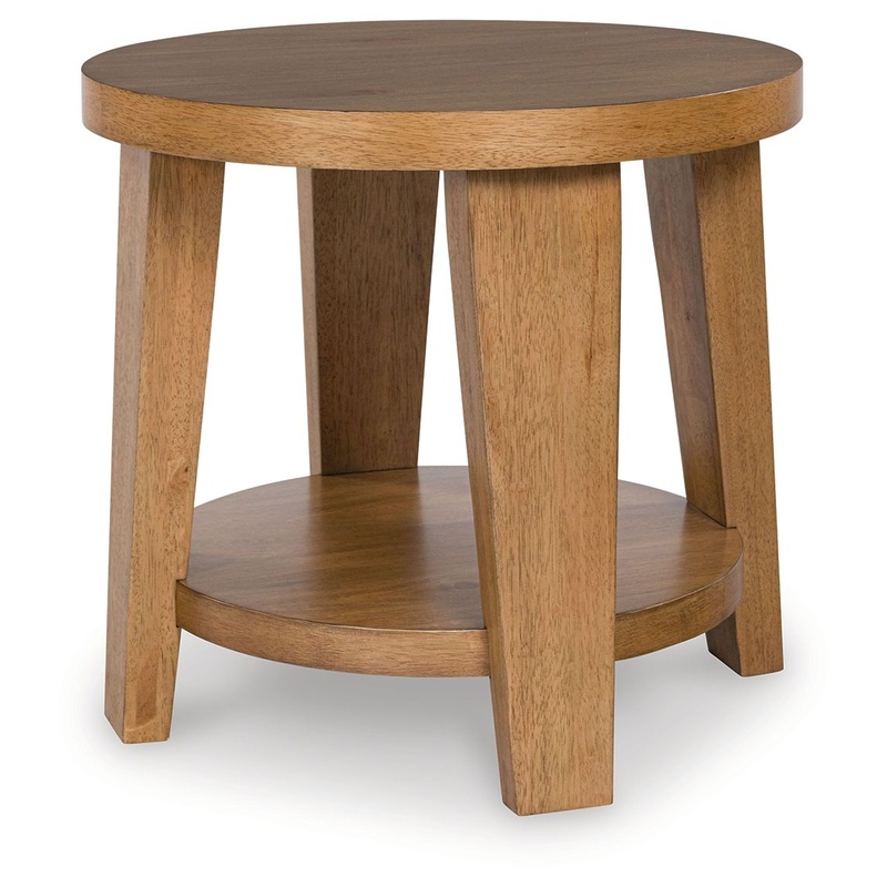 Kristiland – Light Brown – Round End Table
