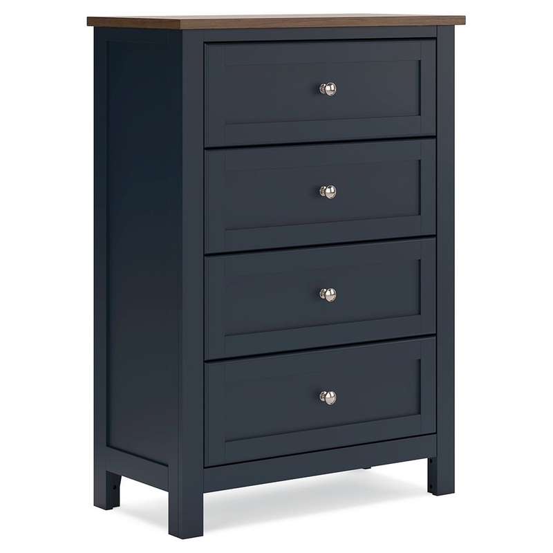 Landocken – Brown / Blue – Four Drawer Chest