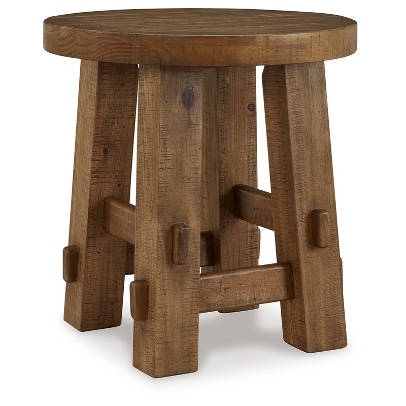 Mackifeld – Warm Brown – Round End Table