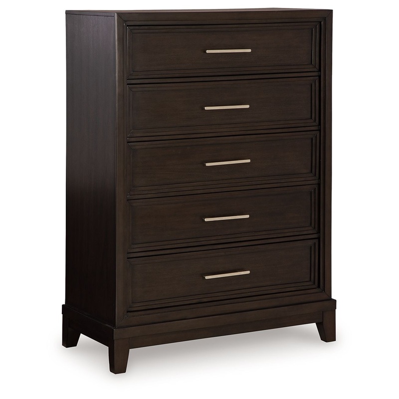 Neymorton – Dark Grayish Brown – Five Drawer Chest