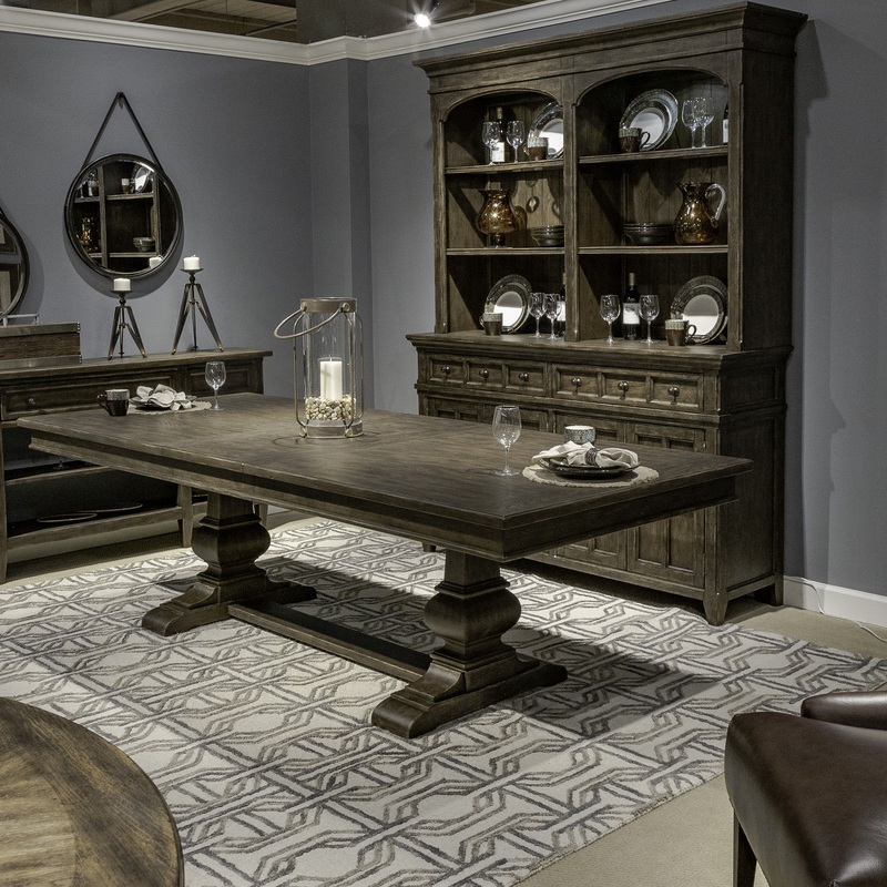 Paradise Valley – Trestle Table – Dark Brown