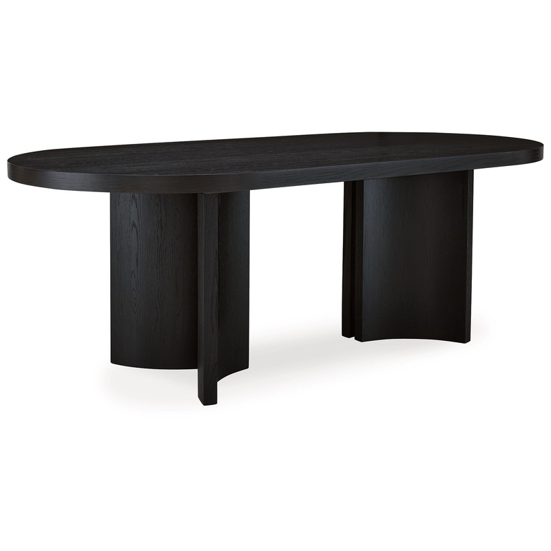 Rowanbeck – Black – Oval Dining Room Table