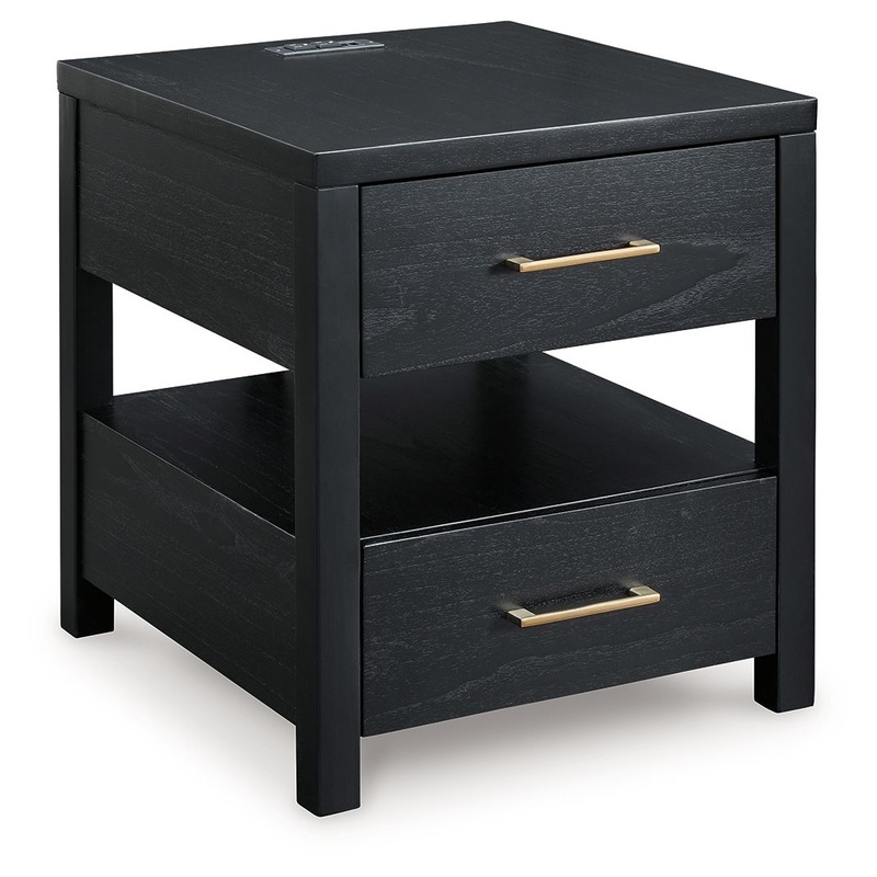 Winbardi – Black – Rectangular End Table