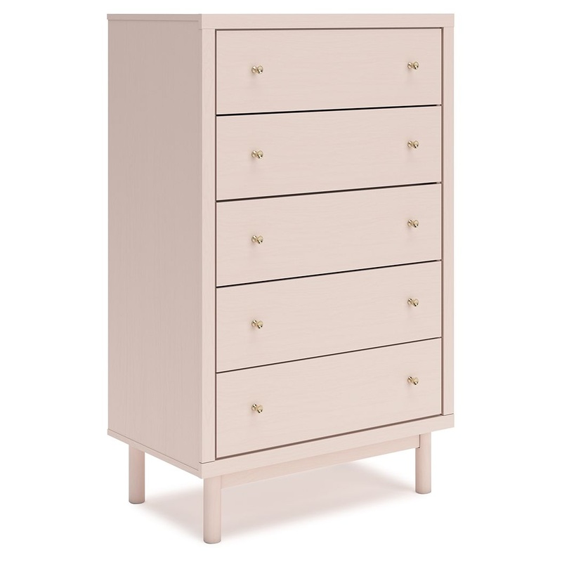 Wistenpine – Blush – Five Drawer Chest
