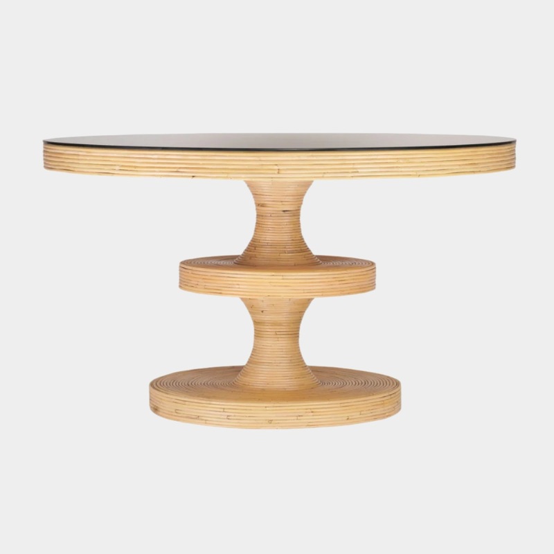 Apollonia Natural Rattan 51″ Round Dining Table