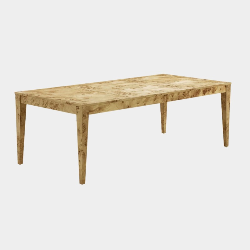 Brandyss Natural Burl 90″ Rectangular Dining Table