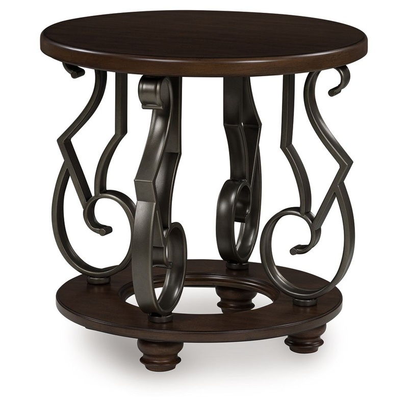 Frallyn – Dark Brown – Round End Table
